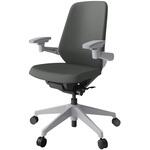 ノートチェア プレーンクロスバック 可動肘 ハイバック ランバーサポート付 ウレタンキャスター<配送時組立サービス付> イトーキ