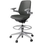 ノートチェア ハイポジションタイプ ローバック 可動肘 ランバーサポート付 クロスPV 樹脂脚<配送時組立サービス付> イトーキ