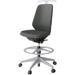 ノートチェア ハイポジションタイプ ハイバック 肘なし ハンガー ランバーサポートなし クロスPV 樹脂脚<配送時組立サービス付> イトーキ