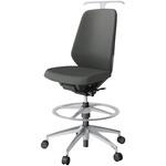 ノートチェア ハイポジションタイプ ハイバック 肘なし ハンガー ランバーサポートなし クロスPV アルミ脚<配送時組立サービス付> イトーキ