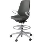 ノートチェア ハイポジションタイプ ハイバック 固定肘 ランバーサポートなし クロスPV 樹脂脚<配送時組立サービス付> イトーキ