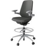 ノートチェア ハイポジションタイプ ハイバック 可動肘 ランバーサポートなし クロスPV アルミ脚<配送時組立サービス付> イトーキ