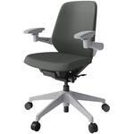 ノートチェア プレーンクロスバック 可動肘 ローバック ランバーサポートなし ナイロンキャスター<配送時組立サービス付> イトーキ