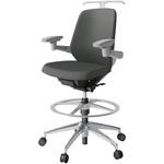 ノートチェア ハイポジションタイプ ローバック 可動肘 ハンガー ランバーサポートなし クロスPV アルミ脚<配送時組立サービス付> イトーキ