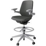 ノートチェア ハイポジションタイプ ローバック 可動肘 ランバーサポートなし クロスPV 樹脂脚<配送時組立サービス付> イトーキ