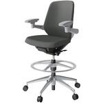 ノートチェア ハイポジションタイプ ローバック 可動肘 ランバーサポートなし クロスPV アルミ脚<配送時組立サービス付> イトーキ