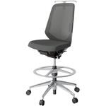 ノートチェア ハイポジションタイプ ハイバック 肘なし ハンガー ランバーサポート付 メッシュJV アルミ脚<配送時組立サービス付> イトーキ