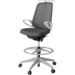 ノートチェア ハイポジションタイプ ハイバック 固定肘 ハンガー ランバーサポート付 メッシュJV 樹脂脚<配送時組立サービス付> イトーキ