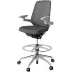 ノートチェア ハイポジションタイプ ハイバック 可動肘 ランバーサポート付 メッシュJV アルミ脚<配送時組立サービス付> イトーキ