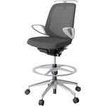 ノートチェア ハイポジションタイプ ローバック 固定肘 ハンガー ランバーサポート付 メッシュJV アルミ脚<配送時組立サービス付> イトーキ