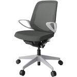 ノートチェア ローバック 固定肘 ランバーサポート付 メッシュJV ウレタンキャスター<配送時組立サービス付> イトーキ