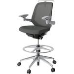 ノートチェア ハイポジションタイプ ローバック 可動肘 ハンガー ランバーサポート付 メッシュJV アルミ脚<配送時組立サービス付> イトーキ