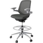 ノートチェア ハイポジションタイプ ローバック 可動肘 ランバーサポート付 メッシュJV アルミ脚<配送時組立サービス付> イトーキ