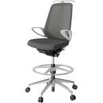 ノートチェア ハイポジションタイプ ハイバック 固定肘 ハンガー ランバーサポートなし メッシュJV アルミ脚<配送時組立サービス付> イトーキ