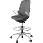 ノートチェア ハイポジションタイプ ハイバック 固定肘 ランバーサポートなし メッシュJV アルミ脚<配送時組立サービス付> イトーキ