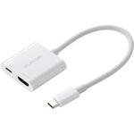 USB-C to HDMI 変換アダプタ 4K 60Hz 耐断線 シリコンメッシュ USB充電ポート付 エレコム