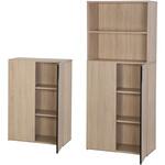 オフィス用木製書庫鍵付き両開き扉 Mライン