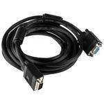 RS PRO DVケーブル / モニターケーブル 5m コネクタA:オス VGA/SVGA コネクタB:メス VGA/SVGA 黒 RS PRO