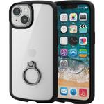 iPhone14/13 ケース カバー ハイブリッド 耐衝撃 衝撃吸収 軽量 薄型 リング付 エレコム