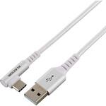 USB Type-C ケーブル ( USB-A to C ) L字 ナイロンメッシュ 高速データ転送 充電ケーブル エレコム