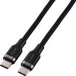 タイプCケーブル 【USB Type C to C】 PD 100W 急速充電 シリコン素材 やわらかい アルミコネクタ エレコム