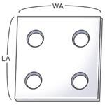 【オーダー】ウレタンゴムシート 4穴 ノーブランド