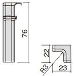 コーナーキャップ入隅 幅木8型 不陸調整用 Panasonic(パナソニック)