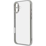 RT-P48PFC2/SVM iPhone 16 Plus Like standard 精密設計 カメラ保護 衝撃吸収 バンパー メタリック TPUソフトケース / シルバー レイ・アウト