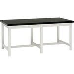 L76JVG MAU6 木製実験台・作業台 両面 アジャスタータイプ 棚無 引出し無 1800×900×800mm オカムラ(岡村製作所)