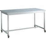 L772AF S01 ステンレス実験台・作業台 片面 キャスタータイプ 棚無 引出し無 1500×600×850mm オカムラ(岡村製作所)