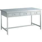 L7713G S01 ステンレス実験台・作業台 両面 アジャスタータイプ 棚無 引出し付 1800×900×850mm オカムラ(岡村製作所)