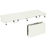 TB-1262(60X190X17CM) 付添ポータブルベッド ビニルレザー白 TB-1262 60X190X17CM 高田ベッド製作所