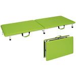 TB-1262(60X190X17CM) 付添ポータブルベッド ビニルレザー抹茶 TB-1262 60X190X17CM 高田ベッド製作所