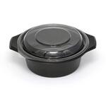 14630 鍋型容器 BF-385浅 嵌合蓋 U字穴 cotta