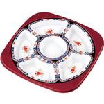 16374 TO-330 角型オードブル 有田紺 蓋セット cotta