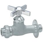 N213-KOTEI 補助蛇口 Nシリーズ  ウエッジクロス   ベロアメッキ仕上固定コマ仕様 ニッコーエクステリア