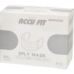 アキュフィット2層マスク イヤーループタイプ ホワイト メディコムジャパン
