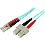 光ファイバー ケーブル/OM3 マルチモード/10m/LC-SC/UPC/50/125/2芯/フルデュプレックス/100Gb/アラミド繊維補強/LSZH/アクア/オプティカルジャンパーケーブル StarTech.com 光ファイバー ケーブル/OM3 マルチモード/10m/LC-SC/UPC/50/125/2芯/フルデュプレックス/100Gb/アラミド繊維補強/LSZH/アクア/オプティカルジャンパーケーブル StarTech.com