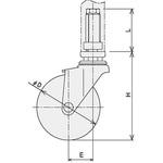 GFN-505 Φ100フレームキャスターブレーキ SUS(エスユーエス)