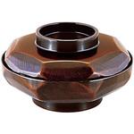 42010810 荒彫亀甲平丼 栃内黒 A 福井クラフト