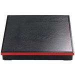 21020910 角木目松花堂 黒渕朱 仕切別 A 福井クラフト