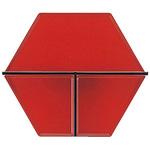 70011500 六角弁当用T仕切 朱天黒 A 福井クラフト