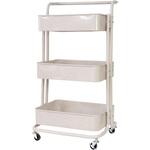 取っ手付き3段ワゴン キャスター付 耐荷重30kg SIS