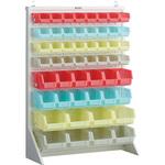 T-12224N-SK-AW パネルコンテナラック 910X320XH1240 クリアカラーコンテナ 小X32 中X12 大X8 TRUSCO