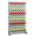 T-16128N-SK-AW パネルコンテナラック 910X320XH1600 クリアカラーコンテナ 小X96 TRUSCO