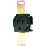 1136X 接地形埋込コンセント 黒色 神保電器