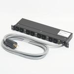 IEC C-13 コンセントバー8ケ口 1Uタイプ プロテクター付 アメリカン電機
