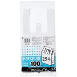 SW-25 厚口手さげポリ袋 25号 厚み0.015乳白 100枚 ケミカルジャパン