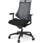 エフチエア ストライプレイヤー メッシュバック ハイバック ハンガー付 固定肘 ブラックフレーム  <配送時組立サービス付> イトーキ