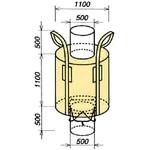 OW-006丸 フレコンバック 丸型上下半開 ワンウィル